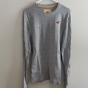 Hollister Men's Heather Gray Long Sleeve Tee 11